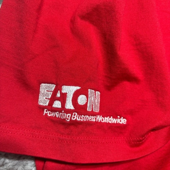 Polo Golf Shirt Womens Large Classic Fit Polo Red White Pony Preppy Large Work - Picture 5 of 6